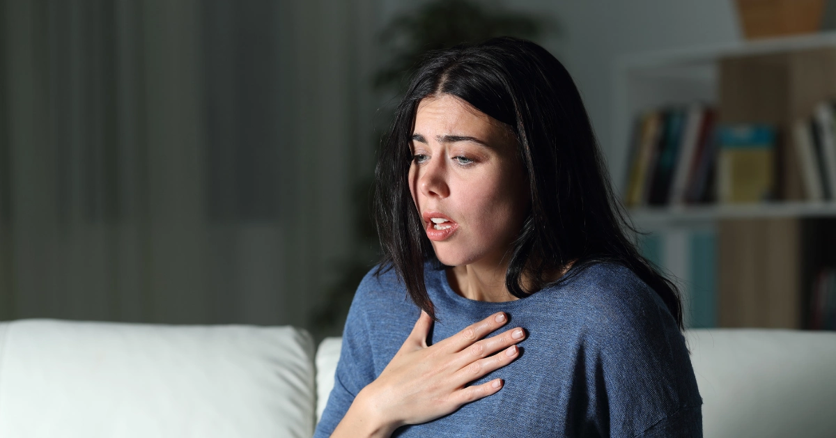 a girl feeling anxious