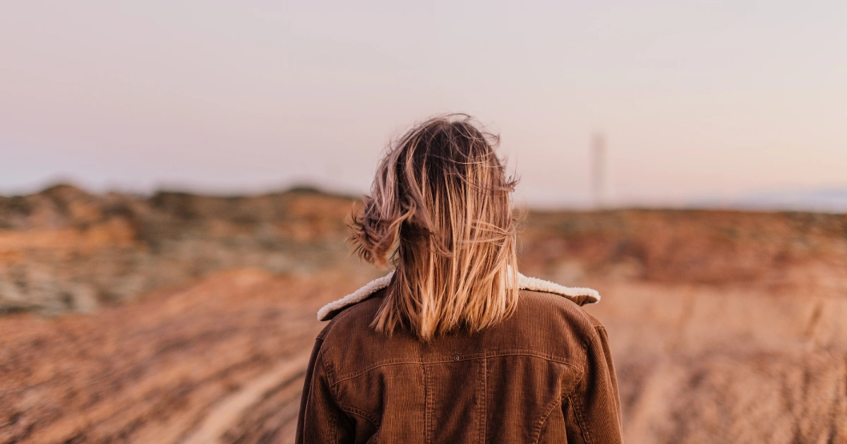 Girl walking alone