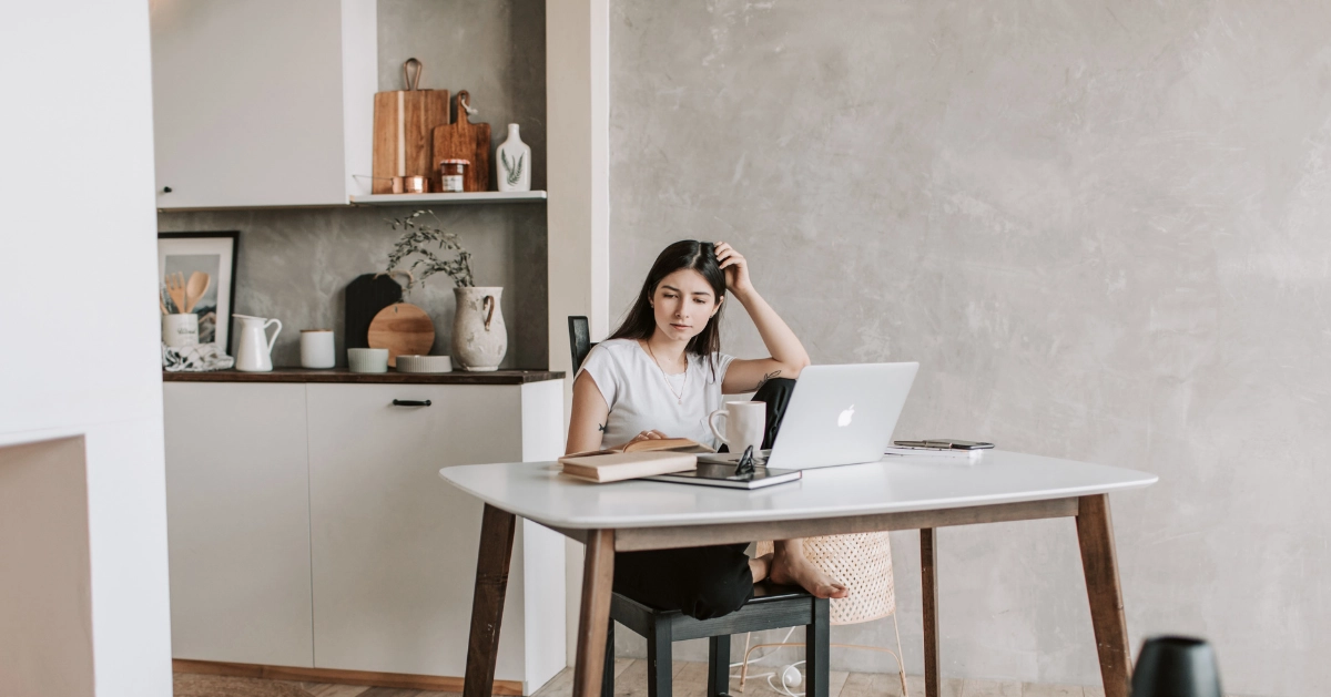 Girl sitting at a desk