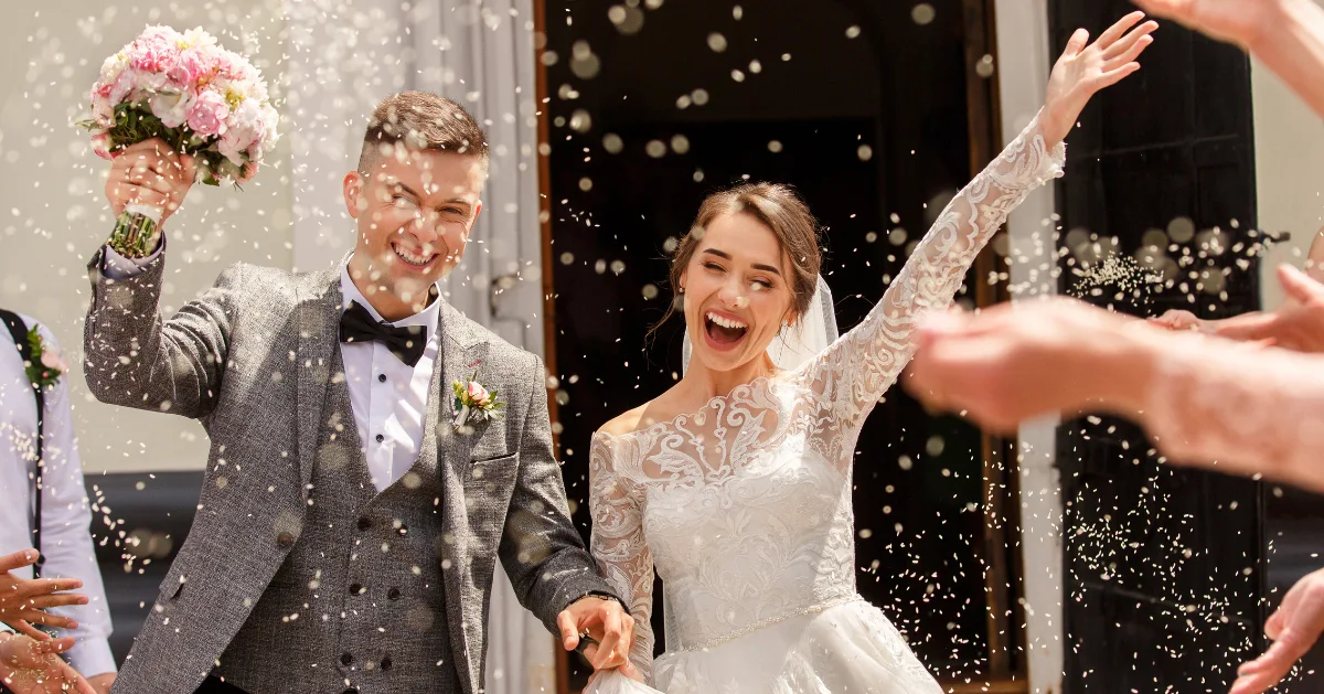 Married Couple on their wedding day