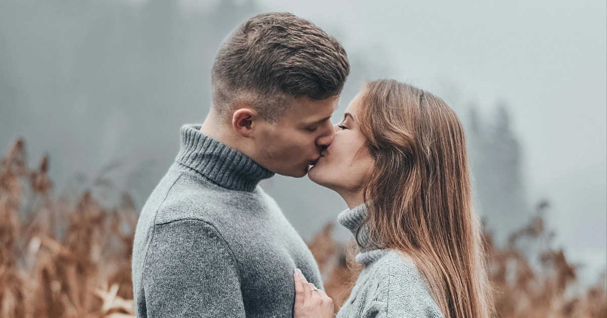 Couple kissing