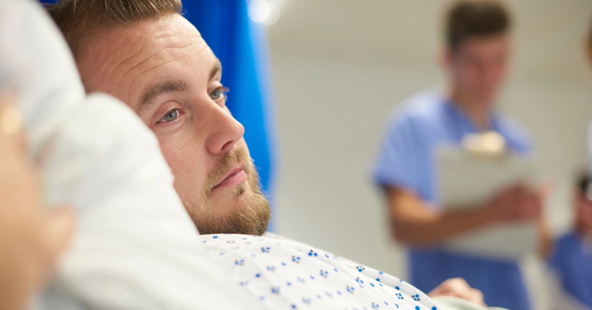 male patient in hospital