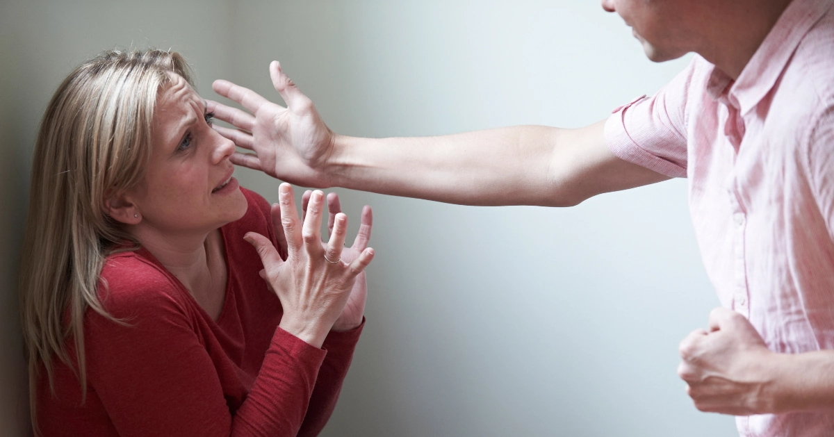phyical abuse. a lady scared for her life