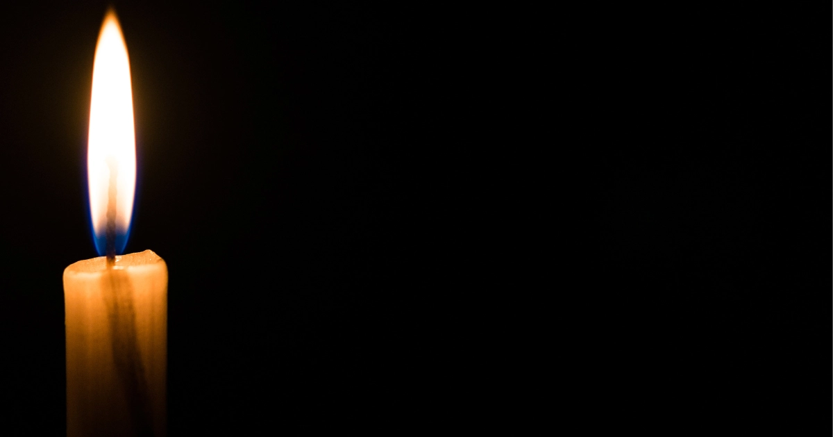 a candle burning